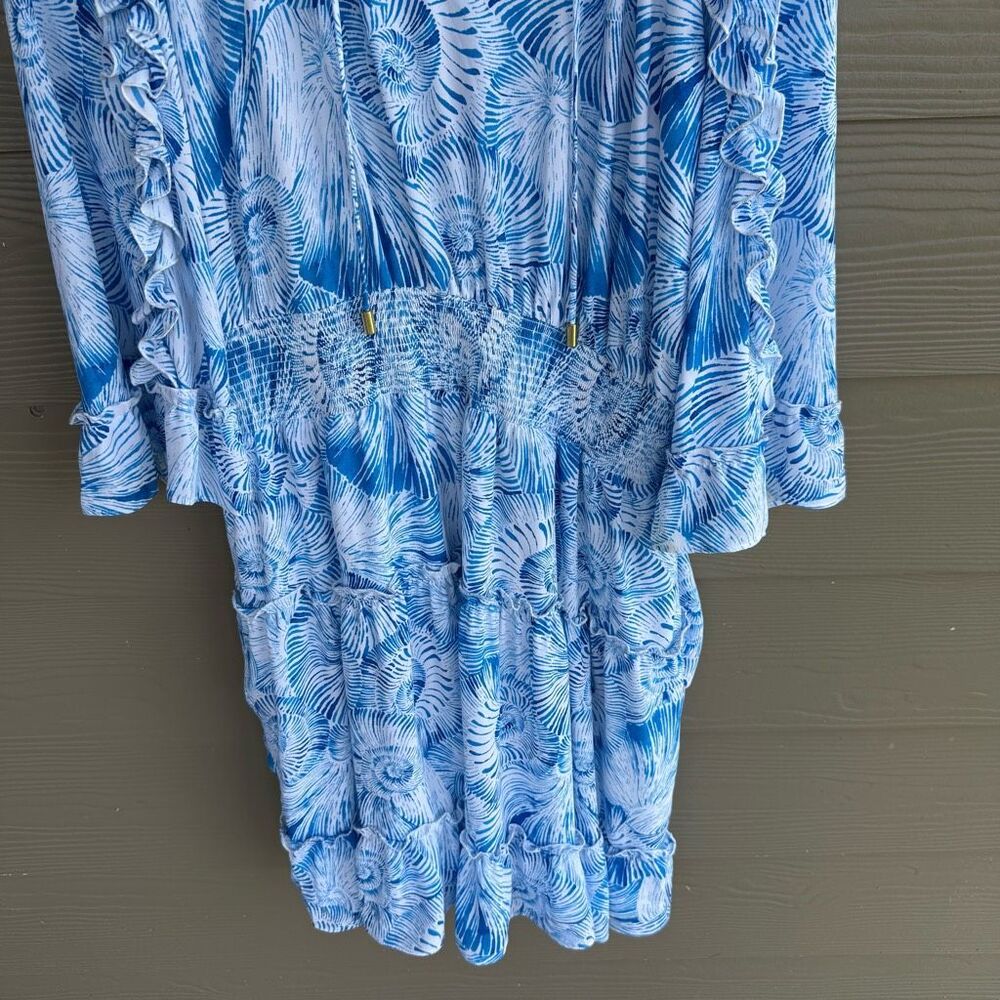 Chico's Light Blue Seashell Print Mini Dress - Picture 5 of 8